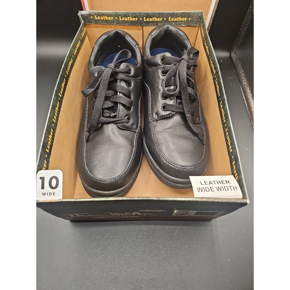 NEW Vintage Thom McAn 10 W Men's Lace-Up Oxford Leather Walker Shoe Blk